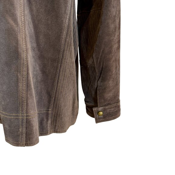 Vintage Brown Leather Jacket – Military Style - Picture 3 of 9